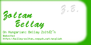 zoltan bellay business card